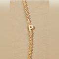 Anthropologie Jewelry | Anthropologie 14 K Gold Plated Monogram Chain Necklace Letter P | Color: Gold | Size: 18”(Letter P)