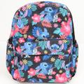 Disney Accessories | Disney Lilo And Stitch Allover Print Black 16 Inch Girls Large School Backpack | Color: Blue/Pink | Size: Osbb