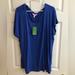 Lilly Pulitzer Tops | Lilly Pulitzer Blue Vandy Top Size Xl | Color: Blue | Size: Xl