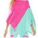 Lilly Pulitzer Accessories | Lilly Pulitzer Kinnon Colorblock Poncho Pullover | Color: Blue/Pink | Size: Os