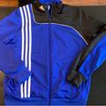 Adidas Jackets & Coats | Adidas Blue Black Athletic Jacket Youth Large | Color: Black/Blue | Size: Lb