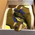 Nike Shoes | Air Jordan 1 Zip Up Army Green Shoes 9 Shearling | Color: Green | Size: 9