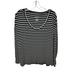 American Eagle Outfitters Tops | American Eagle Soft & Sexy Long Sleeve Shirt Striped Grey White Stretchy Medium | Color: Gray/White | Size: M