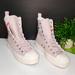Converse Shoes | Converse Lift Platform Leather Hi Top Winter Fleece Pastel Soft Pink Sneakers | Color: Pink/White | Size: 5.5