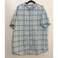 Columbia Shirts | Columbia Xxl 2xl Short Sleeve Button Up 100 % | Color: Blue/Orange | Size: Xxl