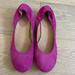 Anthropologie Shoes | Fuchsia Suede Ballet Shoes With 1” Heel | Color: Pink/Purple | Size: 6