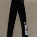 Nike Pants & Jumpsuits | Nike Women’s Nike Pro Dri Fit Just Do It Leggings | Color: Black/White | Size: S