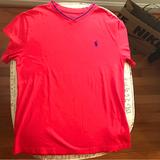 Polo By Ralph Lauren Shirts & Tops | Boys Polo Ralph Lauren V-Neck Tee Size Is M (10-12) | Color: Red | Size: Mb