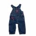 Carhartt One Pieces | Carhartt Girl 12 Months Overalls Denim Embroidered Pink Flowers Blue Jean | Color: Blue/Pink | Size: 12mb