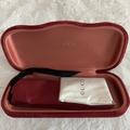 Gucci Accessories | Gucci Sunglasses Case And Bag Only- No Glasses. Lens Cleaner. Like New. | Color: Red | Size: Os
