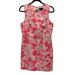 J. Crew Dresses | J. Crew Sleeveless Palm Tree Bright Pink Sheath Jacquard Dress 12 | Color: Pink/White | Size: 12