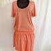 Athleta Dresses | Athleta Coral Knit Blouson Dress - Size Extra Small | Color: Orange | Size: Xs