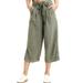 American Eagle Outfitters Pants & Jumpsuits | American Eagle Army Green Wide Leg Cropped Paperbag Waist Pants Size 8 | Color: Green | Size: 8