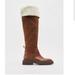 Zara Shoes | Brand New Leather Boots Lined With Fleece Trim | Color: Brown | Size: 8.5