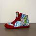 Gucci Shoes | Gucci Coda Bloom High Top Sneakers Red Blue Floral Gg Supreme Logo | Color: Blue/Red | Size: 37.5eu
