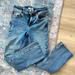 Free People Jeans | Free People We The Free High Rise Cropped Flare Denim Jeans | Size 27 | Color: Blue | Size: 27