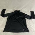 Adidas Shirts | Adidas Shirt Men's Xl Black Golf 1/4 Zip 3 Stripe Long Sleeve Pullover *B77 | Color: Black/White | Size: Xl