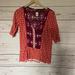 Anthropologie Tops | Anthropologie Akemi + Kin Ikat Split Neck Top | Color: Purple | Size: M