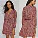 Anthropologie Dresses | Anthropologie Tiny Boho Paisley Floral Long Sleeve Dress Small | Color: Brown/Red | Size: S