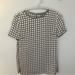 J. Crew Tops | J. Crew Black And White Grid Pattern Silk Blouse Size 0 | Color: Black/White | Size: 0