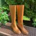 J. Crew Shoes | Jcrew Ladies Leather Knee High Boots - Size 8.5 - Cognac/Amber - Like New | Color: Brown/Tan | Size: 8.5