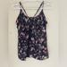 American Eagle Outfitters Tops | American Eagle |Women's Floral Racerback Tank Top| Size M | Color: Black/Pink | Size: M