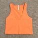 Athleta Tops | Athleta Seamless Crop Ribbed Tank | Color: Orange | Size: Xxs