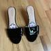 Kate Spade Shoes | Black Kate Spade Kitten Heel Sandal. Used Twice | Color: Black | Size: 7