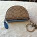 Coach Accessories | Bnwot 100% Authentic Coach Mini Half Moon Keychain/Bag Coin Purse Charm | Color: Blue/Tan | Size: Os