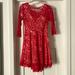 Free People Dresses | Free People Red Lace Mini Dress Size 4 | Color: Red | Size: 4