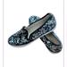 American Eagle Outfitters Shoes | American Eagle Pastel Floral & Black Flats Slip On Sneakers | Color: Black/Blue | Size: 8