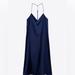 Zara Dresses | Bnwt Zara Satin Dress Sz Sm | Color: Blue | Size: S