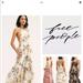 Free People Dresses | Free People Anita High/Low Maxi Dress Ivory Combo Floral Women Size L New | Color: Cream | Size: L