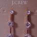 J. Crew Jewelry | J.Crew Gold Stick 4 Tier Round Crystal Drop Earrings Nwt 45 | Color: Gold/White | Size: Os