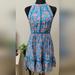 Anthropologie Dresses | Anthropologie Sunday Mi Amor Blue Open Back Floral Dress | Color: Blue | Size: M