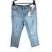 Jessica Simpson Jeans | Jessica Simpson Womens Jeans Spotlight High Rise Slim Straight Distressed 18w | Color: Blue | Size: 18w
