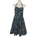 Anthropologie Dresses | Anthropologie Girls From Savoy Black White Swirls Print Retro Halter Dress Sz 0 | Color: Black | Size: 0