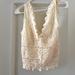 Zara Tops | Brandnew Neverworn Zara Laced V Neck Crop Top | Color: Cream/White | Size: L
