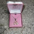 Disney Other | Disney Silver Pink Girls Necklace | Color: Pink/Silver | Size: Osg