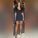 Zara Dresses | Fitted Short Ruffled Short Dress-Zara Size Small | Color: Black | Size: S