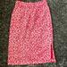 J. Crew Skirts | J. Crew A Line Flower Skirt | Xs | Color: Pink/Red | Size: Xs