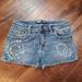 Levi's Bottoms | Levis Shorts Youth Girls 10 Regular Tie Dye Bleach Swirl Hippie Raw Hem Denim | Color: Blue | Size: 10g