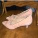 Anthropologie Shoes | Anthropology Pink Suede Heels 37/6 | Color: Pink | Size: 6