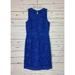 J. Crew Dresses | J.Crew Women's Size 2 Bright Blue Floral Lace Sleeveless Cute Party Career Dress | Color: Blue | Size: 2
