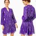 Lilly Pulitzer Dresses | Lilly Pulitzer Nwt Joella Silk Dress Purple Wildside Metallic Dress Size 0 | Color: Purple | Size: 0