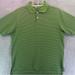 Adidas Shirts | Adidas Shirt Mens M Green Short Sleeve Golf Polo Clima Chill Collar Stripped | Color: Green/White | Size: M