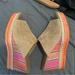 Anthropologie Shoes | Anthropologie Shoes Espadrille Polly Wedge Sandals Size 9.5 | Color: Orange | Size: 9.5