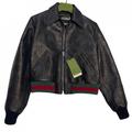 Gucci Jackets & Coats | Gucci Monogram Embossed Leather Bomber. | Color: Black | Size: S