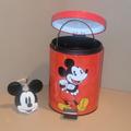 Disney Other | My Bundle A Mikey Mouse Soap Dispenser And A 11" Red Metal Step Trash Can Collec | Color: Red/White | Size: 11" And 5"