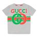 Gucci Shirts & Tops | Gucci Kids Interlocking Gg Logo Tee In Gray | Color: Gray/Green | Size: 10b